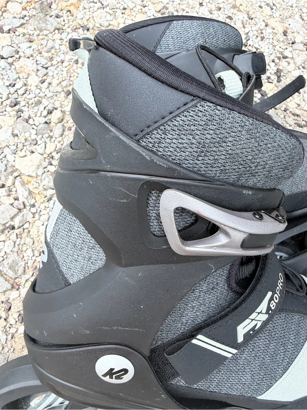 K2 F.I.T. 80 Pro Inline Skates Men's Black Gray Rollerblades Size 10. Great!
